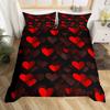 Geometric Triangle Duvet Set Blue Digital Print Three-Piece Set For Home And Dormitory Decoration