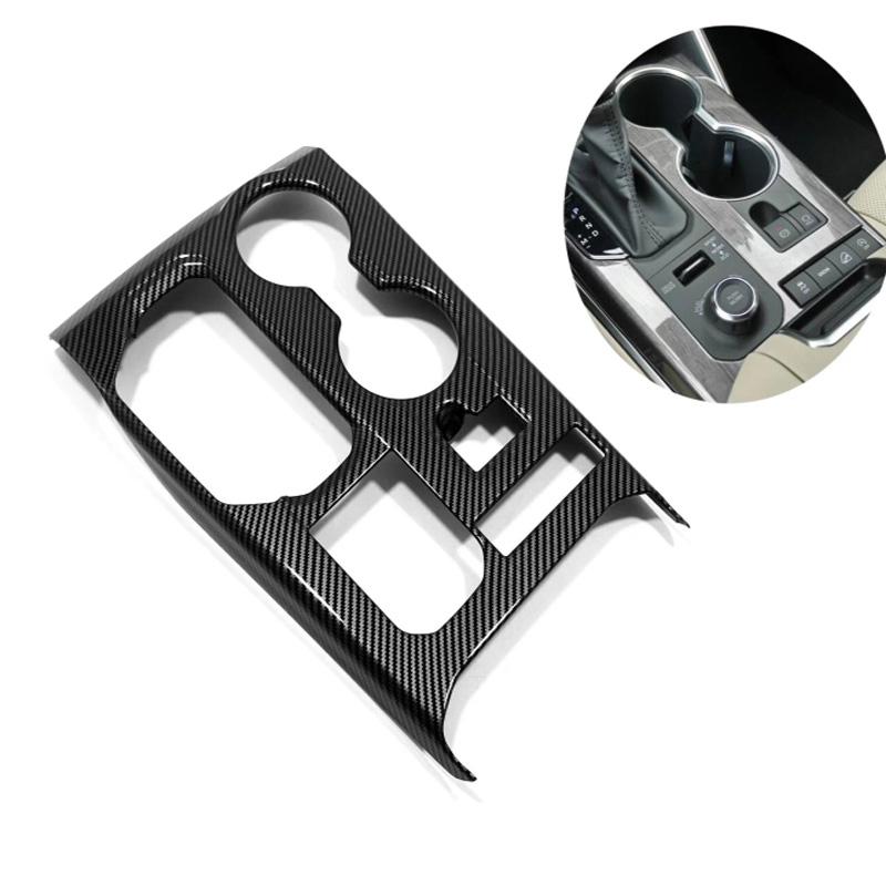 LHD For Toyota Highlander ABS carbonfiber Central Console Gear Shift Box Panel Cover Trim Interior accessories