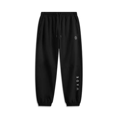 Li Ning Wade Series Breathable Versatile Drawstring Knit Sports Pants Men Bottoms Black AKLV023-1