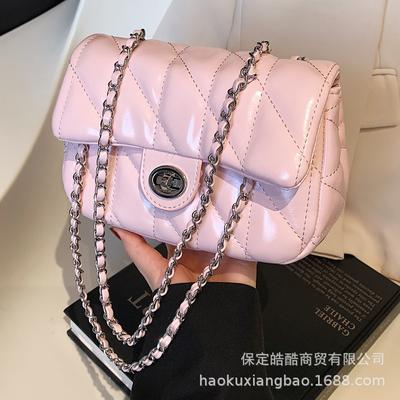 High-end Small Bag Women's 2025 New Trendy and Fashionable Women's Shoulder Bag, Foreign-style Texture Diamond Chain Messenger Bag