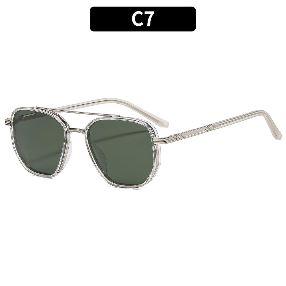 Women's Sunglasses, Men's and Women's Fashion Double-beam Metal Sunglasses, Driving Sunglasses