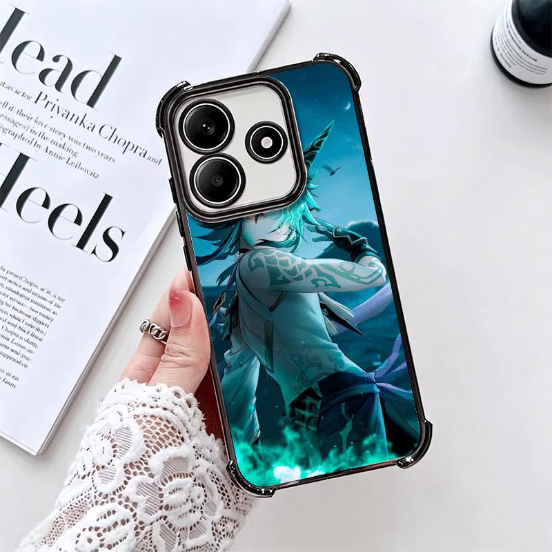 Genshin Impact Xiao Plating Phone Case For Xiaomi Redmi Note 14 15 Pro Plus 13 12 11 11S 11T 10 9S 9 5G Anti-Fall Airabag Cover