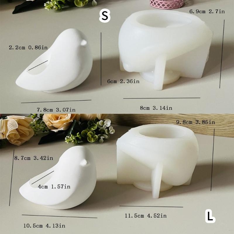 Flexible Silicone Mold for Making Decorative Candle Stand Bird Shaped Candlestick Mould Wedding Decoration Mold