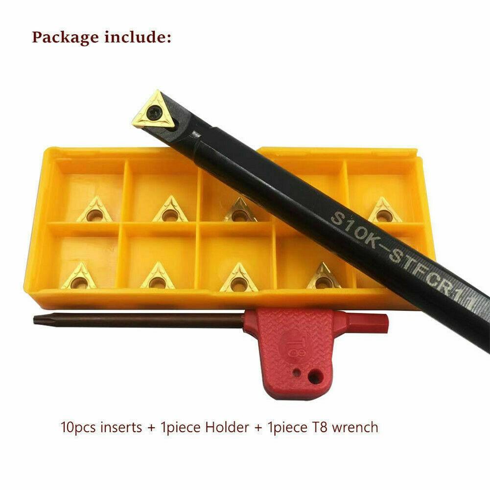 S10K-STFCR11 Lathe Internal Turning Tool Holder Boring Bar + TCMT110204 Rts