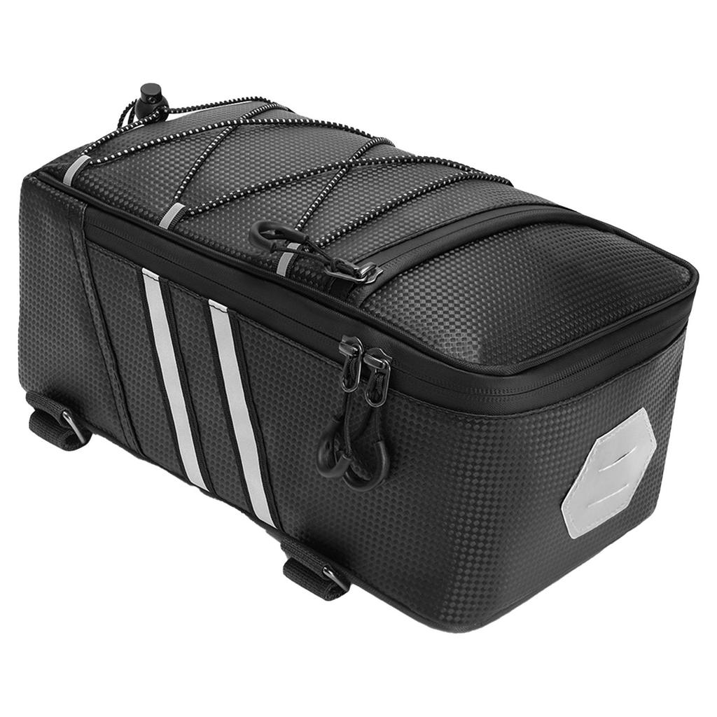 Fahrrad-Gepäckträgertasche Ladefläche Fahrradkoffertasche mit Reflektoren für Motorrad