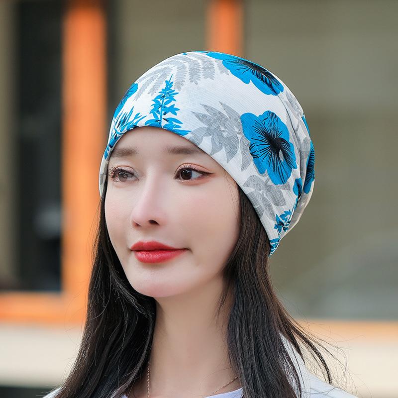 Spring And Summer Package Set Turban Cap Fashion Printing Bald Head Chemotherapy Cap Thin Section Pregnant Woman Monthly Hat Women's Hat