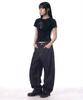 Damiswi Vintage Cross Diagonal Button T-Shirt_Black