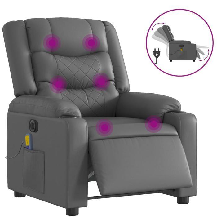 VidaXL Electric Reclining Massage Armchair, Relaxation Chair with Adjustable Backrest and Footrest, Salon Seat 3206550