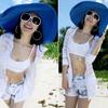 Sun Hat Widen  Brim Sun Protection Solid Color Summer Outdoor Fashion Ladies Big Brimmed Straw Hat Women Accessories