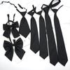 Solid Color Children'S Snap Tie Basic Black Short Student Casual All-Match Tie Male Female Accessories