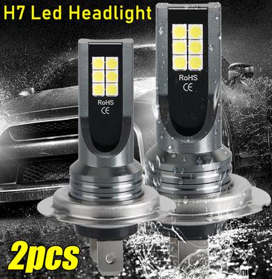 1/2 Stück H7 LED Scheinwerferlampen-Kit Auto Nebelscheinwerferlampen Fernlicht Abblendlicht 110w 30000lm Superhell 6000k Weiß LED-Leuchten für Fahrzeuge