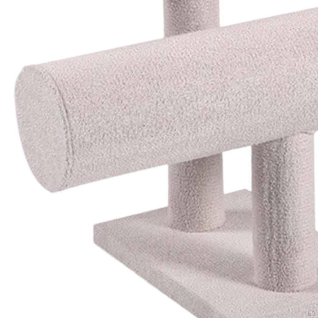 Bracelet Display Stand Bangle Organizer, Burlap Bar 2 Tier Jewelry for Storage Store