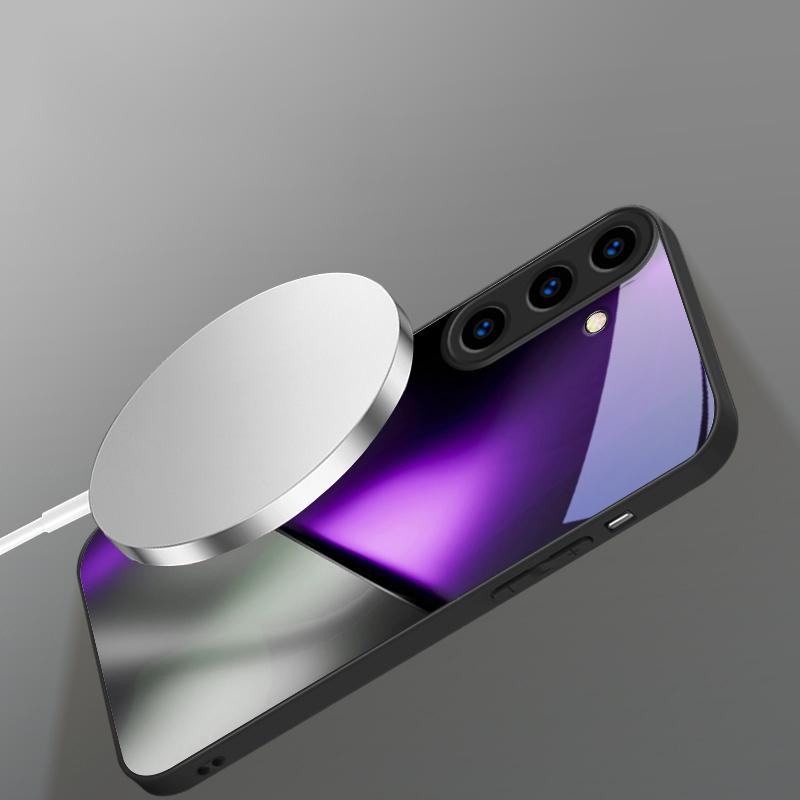 Mysterious Color and Light For Samsung Galaxy S26 Ultra S20 FE S21 S22+ S23 Plus S24 Ultra 25 Edge For Magsafe Glass Phone Casee