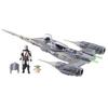 STAR WARS Epic Hero Series Mandalorian Starfighter Scale Grogu Mandalorian Action Toy for Boys Girls Ages N-1 Ship, 4-Inch & Figure, & 4+