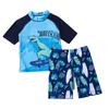 Boys' Dinosaur Quick-Dry Two-Piece Swimsuit with Sun Protection
