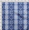 oneOone Cotton Poplin Indigo Blue Fabric Geometric Shibori Sewing Material Print Fabric By The Yard 42 Inch