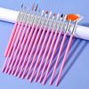 15 Pieces Nail Dotting Pen Painting Art Drawing Pencil Manicure Tool Liner Brush for Beautiful and