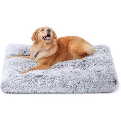 Pat pentru câini, ladă pentru câini, 100 cm * 60 cm * 10 cm, moale, pluș, lavabil, pat confortabil pentru câini, potrivit pentru câini medii și mari