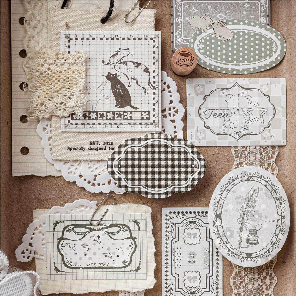 Retro Memo Sticker Pack: Writable Journaling & Collage Decoration