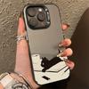 Cute Black Cat Pattern Electroplate IMD Phone Case For  Mi 14 13 12 13T 14T Pro 11 Lite 5G Poco F6 X5 X6 M6 Pro 4G Cover