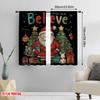 2 Stück, 2D-Flachdruck Kreative Vorhänge Weihnachtsmann mit Geschenken1 Vielseitiges Polyester (ohne Stange) Perfekt für Heimdeko