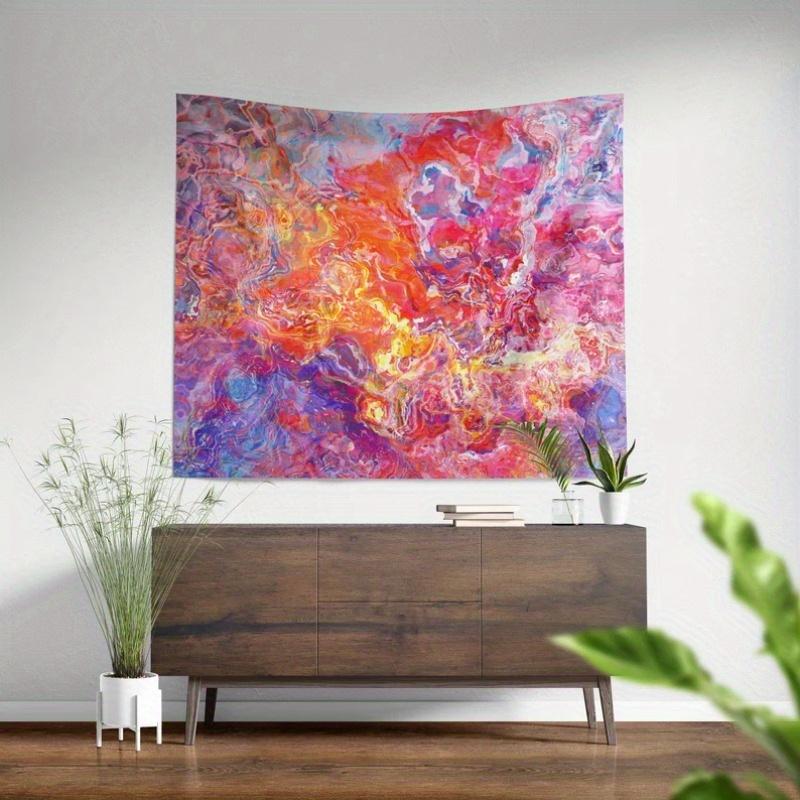 Vibrant Abstract Art Tapestry Wall Decor Colorful Swirls for Home Living Room Bedroom Cozy Atmosphere Enhancement