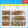 Hexagon Hex Furniture Screw Nut Set Zine M6 Threaded Bolts Phillips Nuts Wood Bed Chair Desk Table Crib Screws Assortment Kit