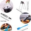 Air Fryer Accessories Set Fit All Airfryer with Cake Basket Pizza Pan Stainless Steel Skewer Rack Oil Brush Kitchen Accessories