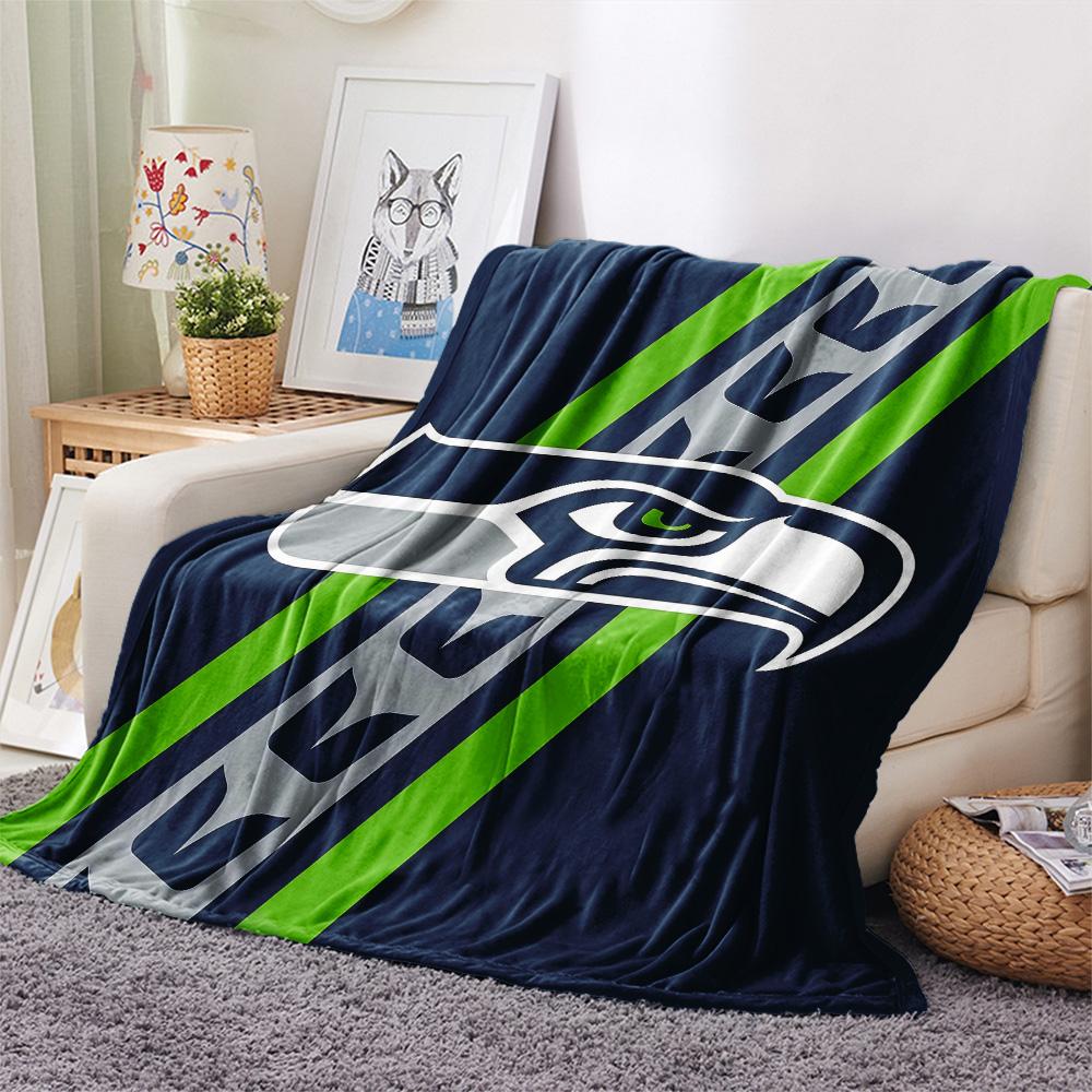 Seattle Seahawks Flannel Blanket, High Quality Comfortable for All Seasons, Home Decor, Warmth and Comfort