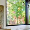 Static Cling Window Stickers Cartoon Animals Butterflies Flowers Removable No Glue Glass Door Shop Window Home Decor