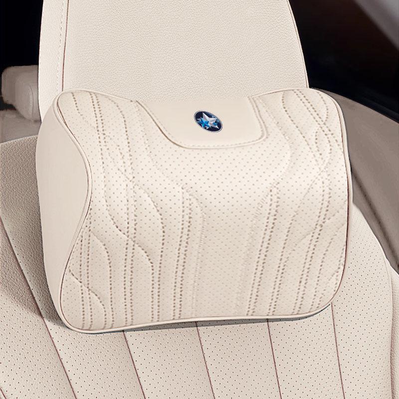Venucia Car Neck and Lumbar Support Cushion - Memory Foam Comfort Headrest Pillow