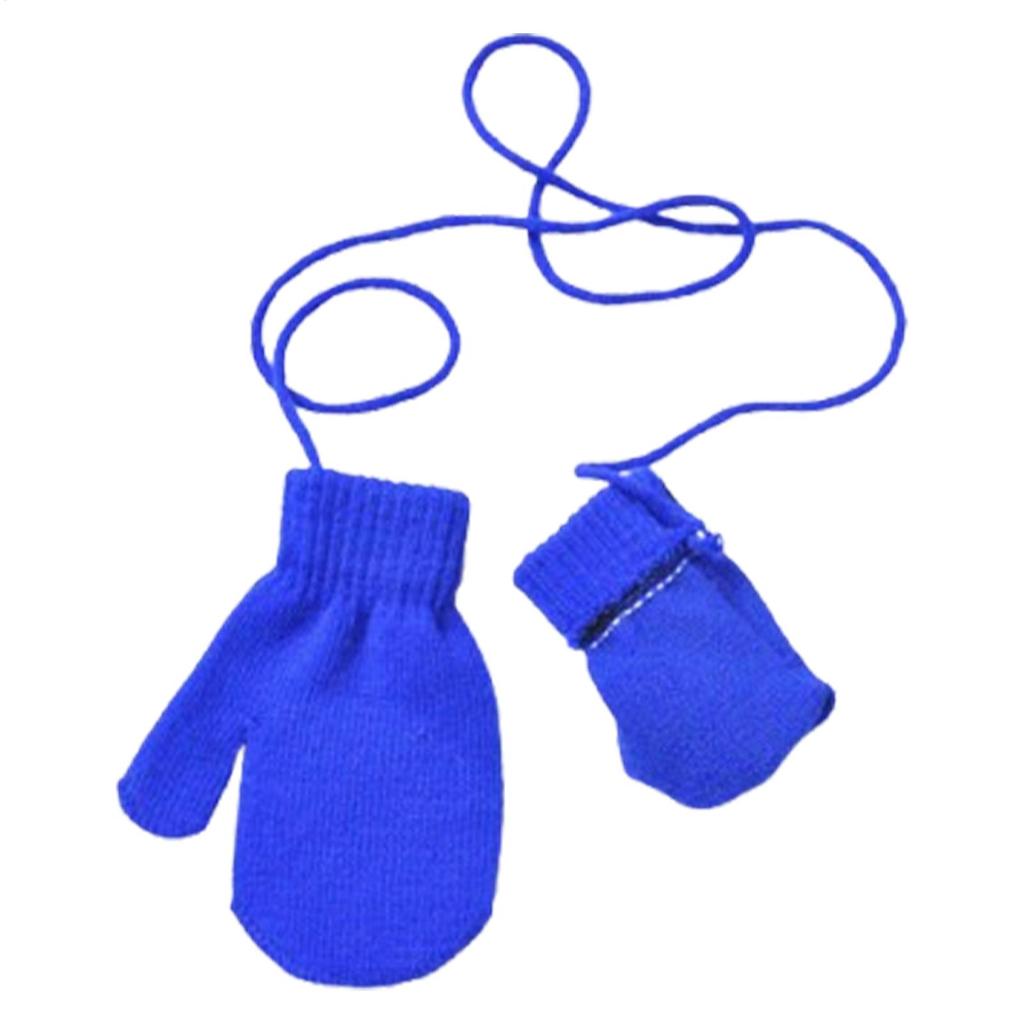 Children's Knitted Gloves Snow Gloves With String Comfortable Warm Mittens Cute Kids Winter Accessories For Skiing Skating