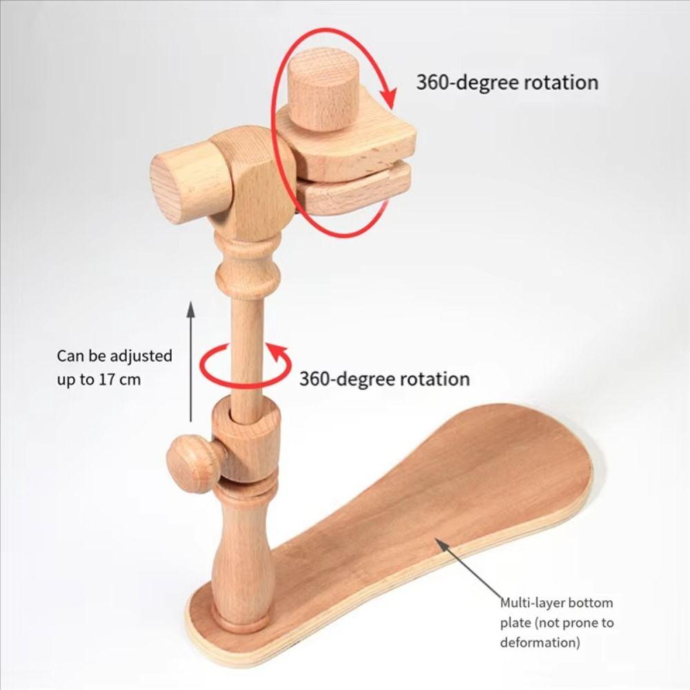 Portable Wood Rotary Hoop Holder Stable Cross Stitch Stand Cross Stitch Rack Needlework Tools