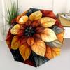 1pc Autumn Leaves Automatic Open/close Folding Compact Umbrella, 8-Rib Sturdy Canopy, Lightweight Portable, Commuting Use, Gift, 120