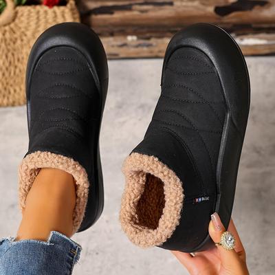 Eine Nummer größer bestellen Damen Winter Schneestiefel mit dicker Sohle Schuhe Kaltes Wetter Drinnen/Draußen Warme Stiefeletten Winterstiefel