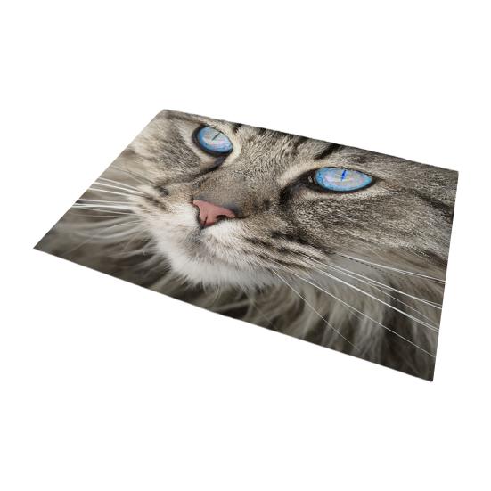 Realistic Animal Floor Mat 3D Optical Illusion Rug Cute Cat Design Entrance Rug Non-slip Dog Doormat for Bathroom Kitchen Living Room Bedroom