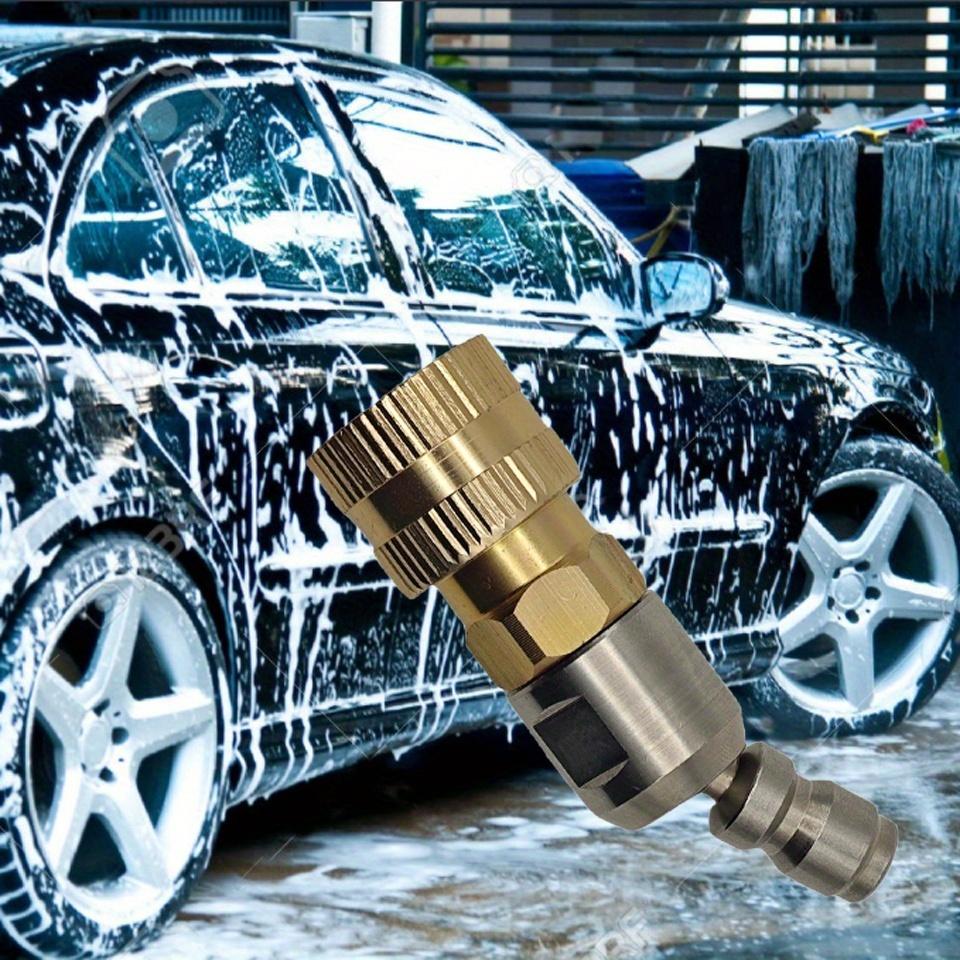 Universal Rotating Spray Nozzle Quick Connect - High Pressure Washer Gun Adapter for Car Road Garden Cleaning