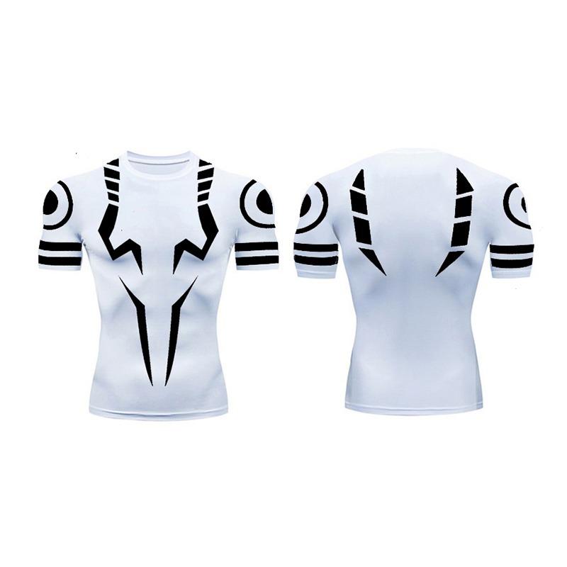 3D Print Compression Shirts for Men Athletic Quick Dry Tshirts Tops S