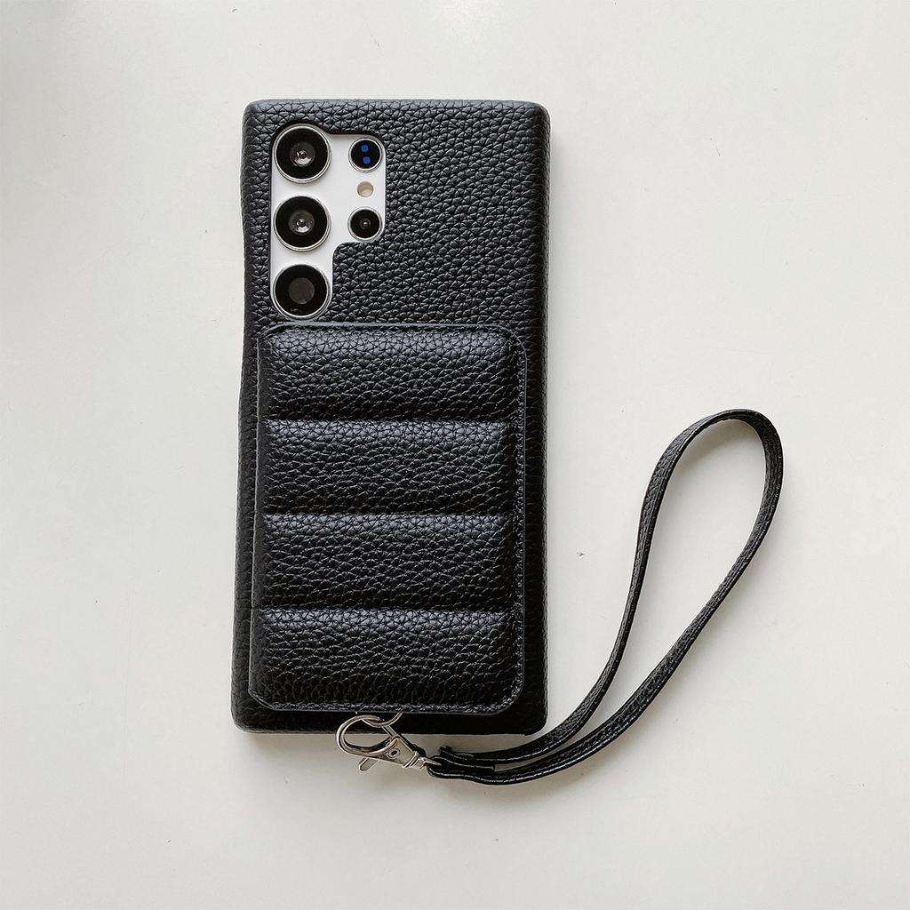 Luxury Lanyard Wallet Case For Samsung Galaxy S21 FE S22 S23 Plus Note 20 Ultra A52 A53 A54 5G Lichee Pattern Leather Cover