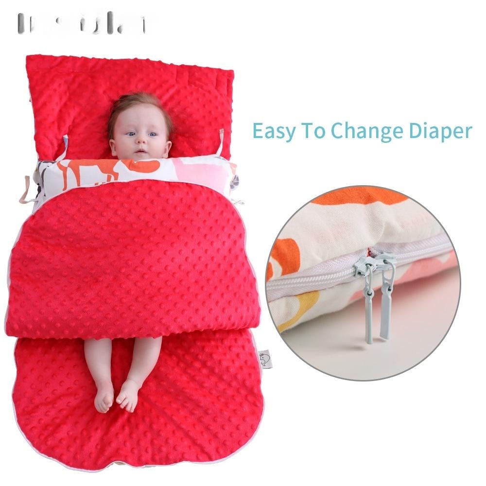Sac de Couchage Bébé Automne & Hiver en Pur Coton, Couverture Bébé Nouveau-né Double Usage, Châle Chaud/Anti-Sursaut/Coupe-vent