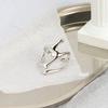 New Creative Smooth Water Drop Rings for Women Vintage Geometric Adjustable Croissant Open Finger Nail Ring Couple Jewelry Gifts