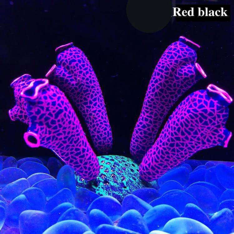 Luminous Simulation Decorations Wholesale Silicone Fluorescent Sea Squirt Aquarium Landscaping Ornaments