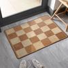 Custom Luxury Designer Non-slip Soft Absorbent Bath Mat Soft Diatom Mud Stone Pink Floral Pattern Brown and Blue Bath Rugs Hotel