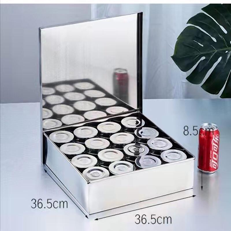 ZHOUYUEHENGSHENG 16-Compartment 304 Stainless Steel Food Sample Box