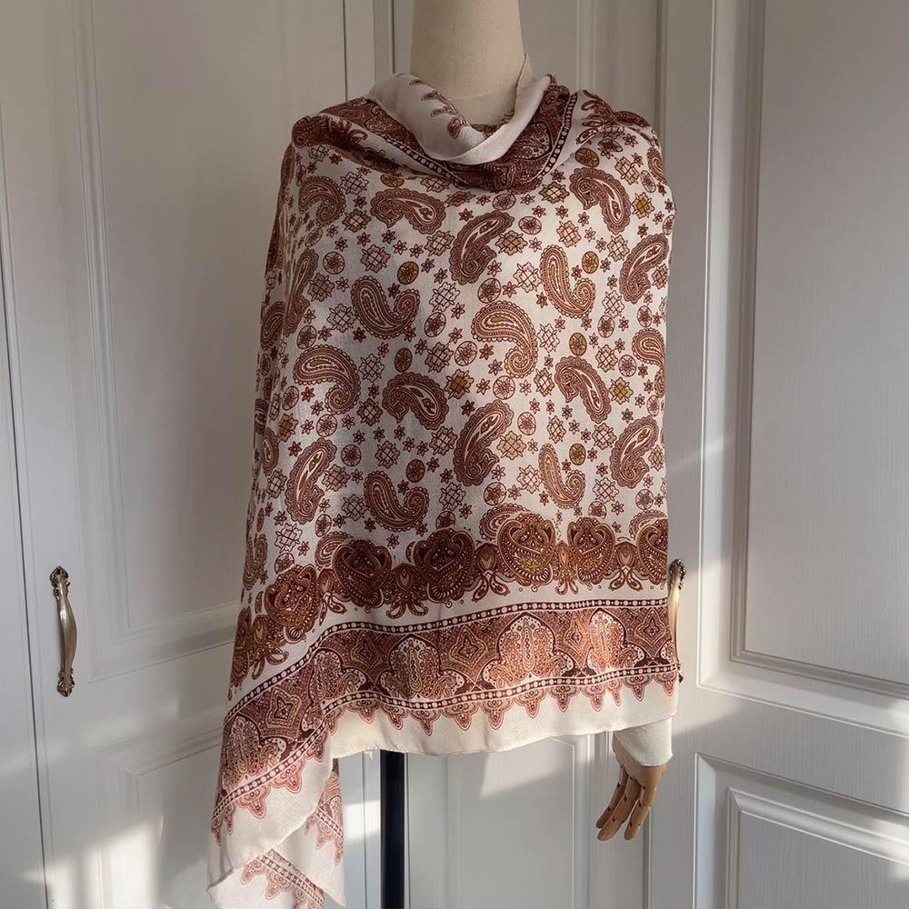 New Soft Scarf Windproof Head Wrap Shawl Bohemia Style Solid Color Sunscreen Headscarf Outdoor