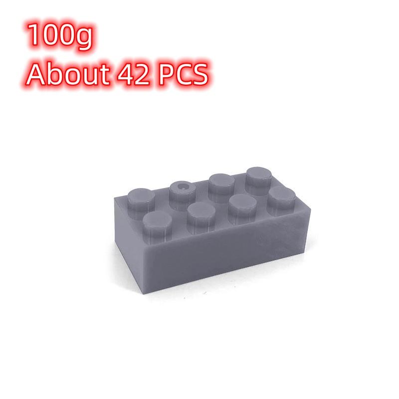 

Bulk Building Block Set Block Bricks In Bulk 100g 42pcs 4*2dots 16 Colors Compatible Children s toys DIY Assembly Christmas Gift Present Unisex темно-сірий