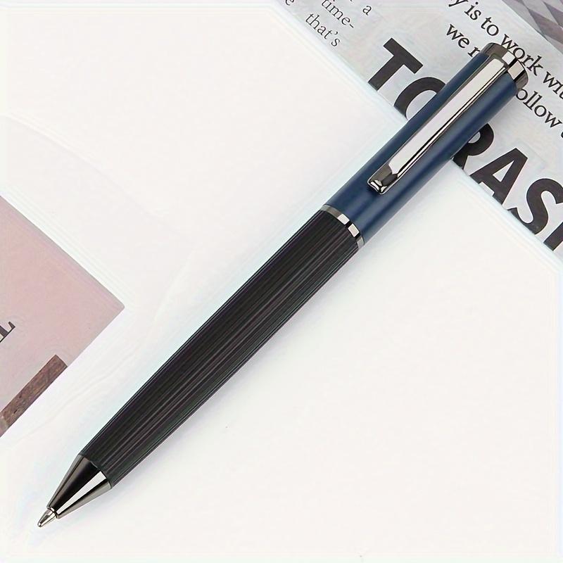 High-quality metal rotating ballpoint pen, business office signature pen, daily learning writing practice ballpoint pen (black ink)