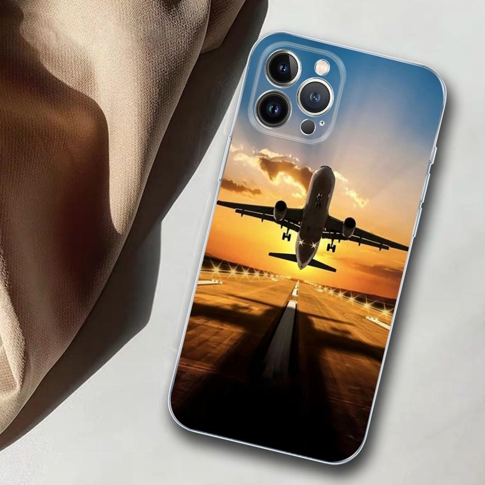 Aircraft Airplane Phone Case For iPhone 14 11 12 13 Mini Pro XS Max Cover 6 7 8 Plus X XR SE 2020 Funda Shell