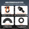 2 Pack 3/4" D Ring Shackle with 7/8" Screw Pin 62832 lbs Break Strength