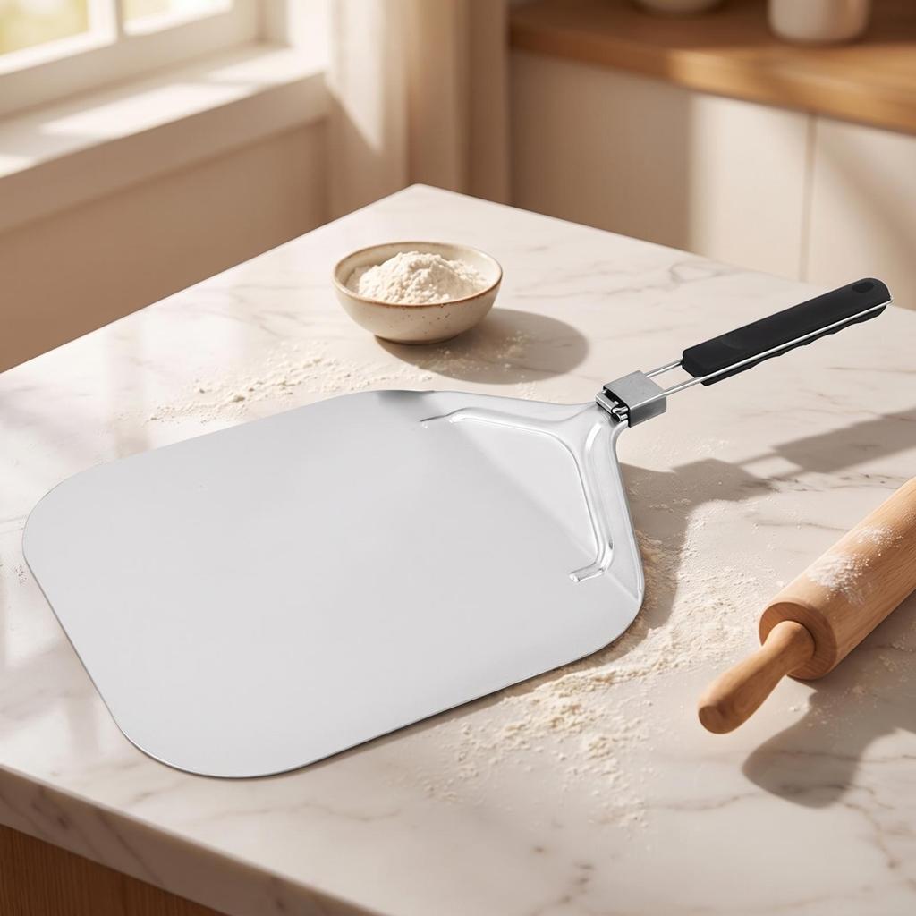 Folding Pizza Peel Foldable with Handle SpaceSaving Cooking Tool for Home